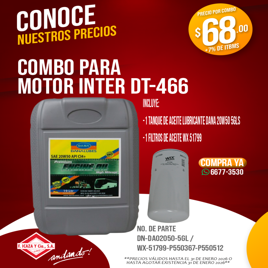 Combo Para Motor Inter DT-466