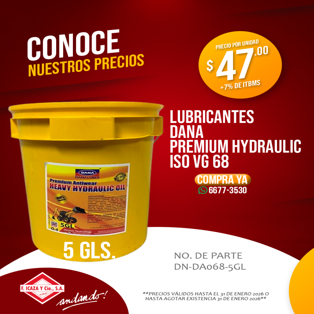 Lubricante Dana Premium Hydraulic ISO VG68