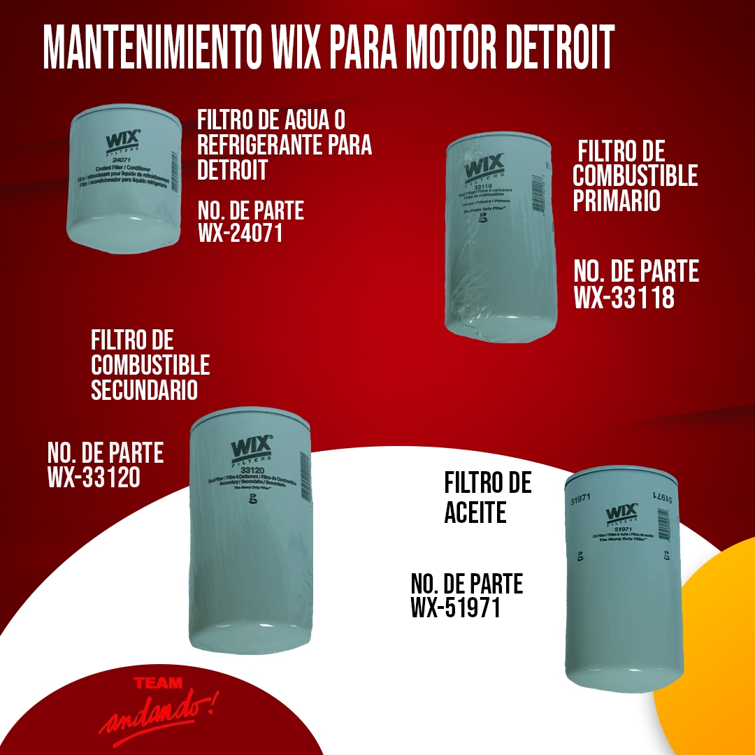 Filtros para motor Detroit Serie 60 (S60).