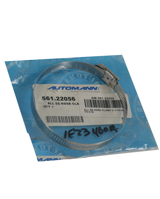 ABRAZADERA DE MANGUERA TOTALMENTE DE ACERO INOXIDABLE DE 3-1/16 PULG. A 4 PULG.