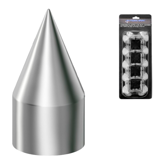 CHROME PLASTIC PUSH ON 10PK