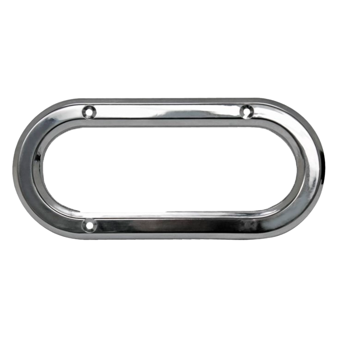 LIGHT BEZEL 6IN CHROME PLASTIC