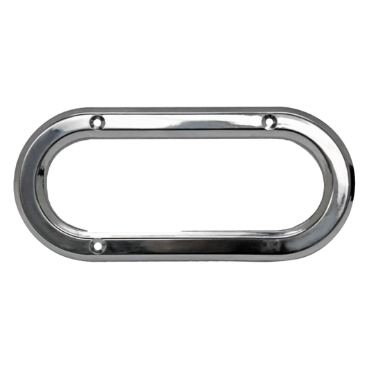 LIGHT BEZEL 6IN CHROME PLASTIC