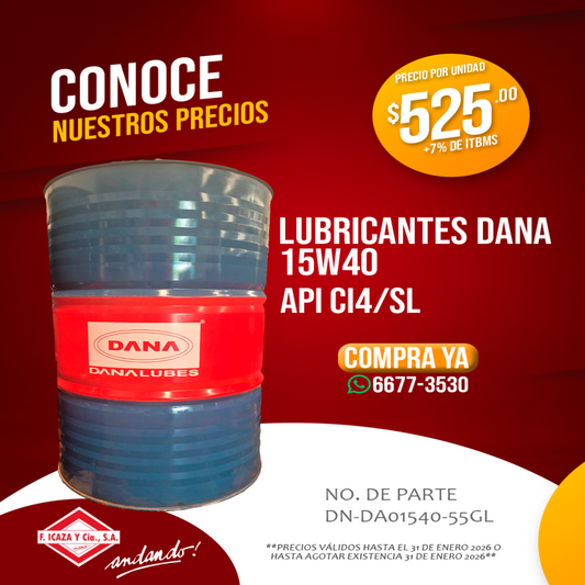 Lubricante Dana 15W40