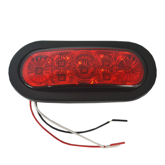 Led 6.5 Oval Red