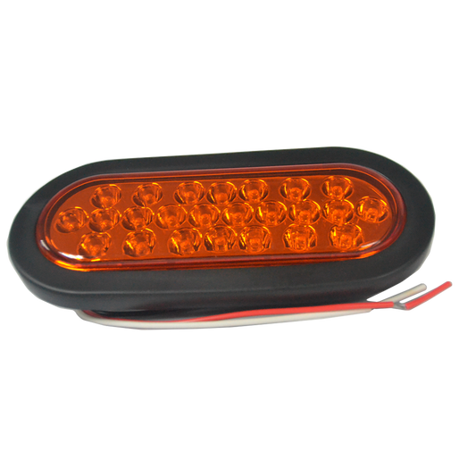 Led 6 Oval Turn Amber