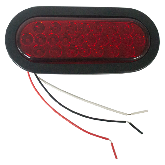 Led 6 Oval Turn Red